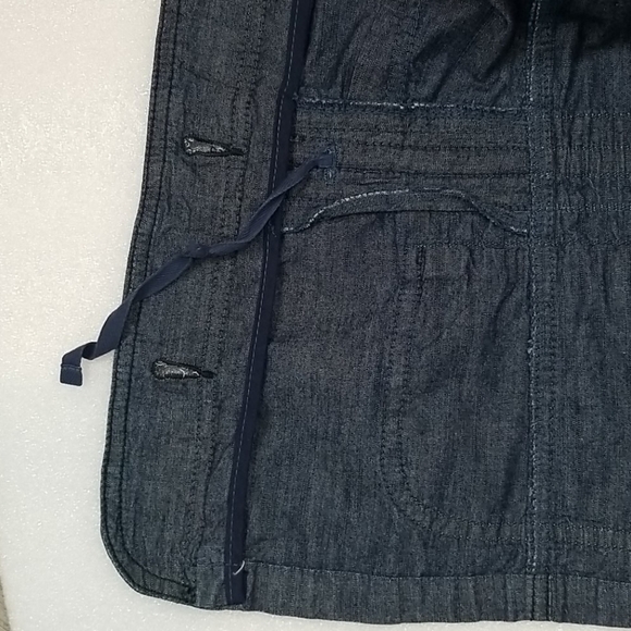 St Johns Bay Cinch Waist Jean Jacket Size Large - Picture 7 of 7